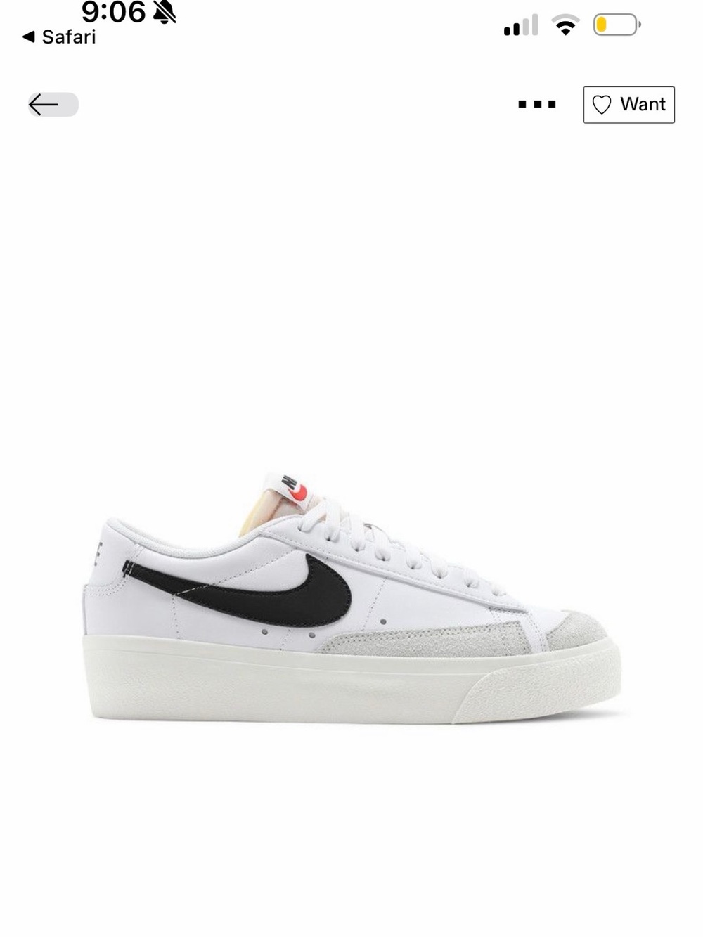 Nike Women’s platform blazer Black Swoosh